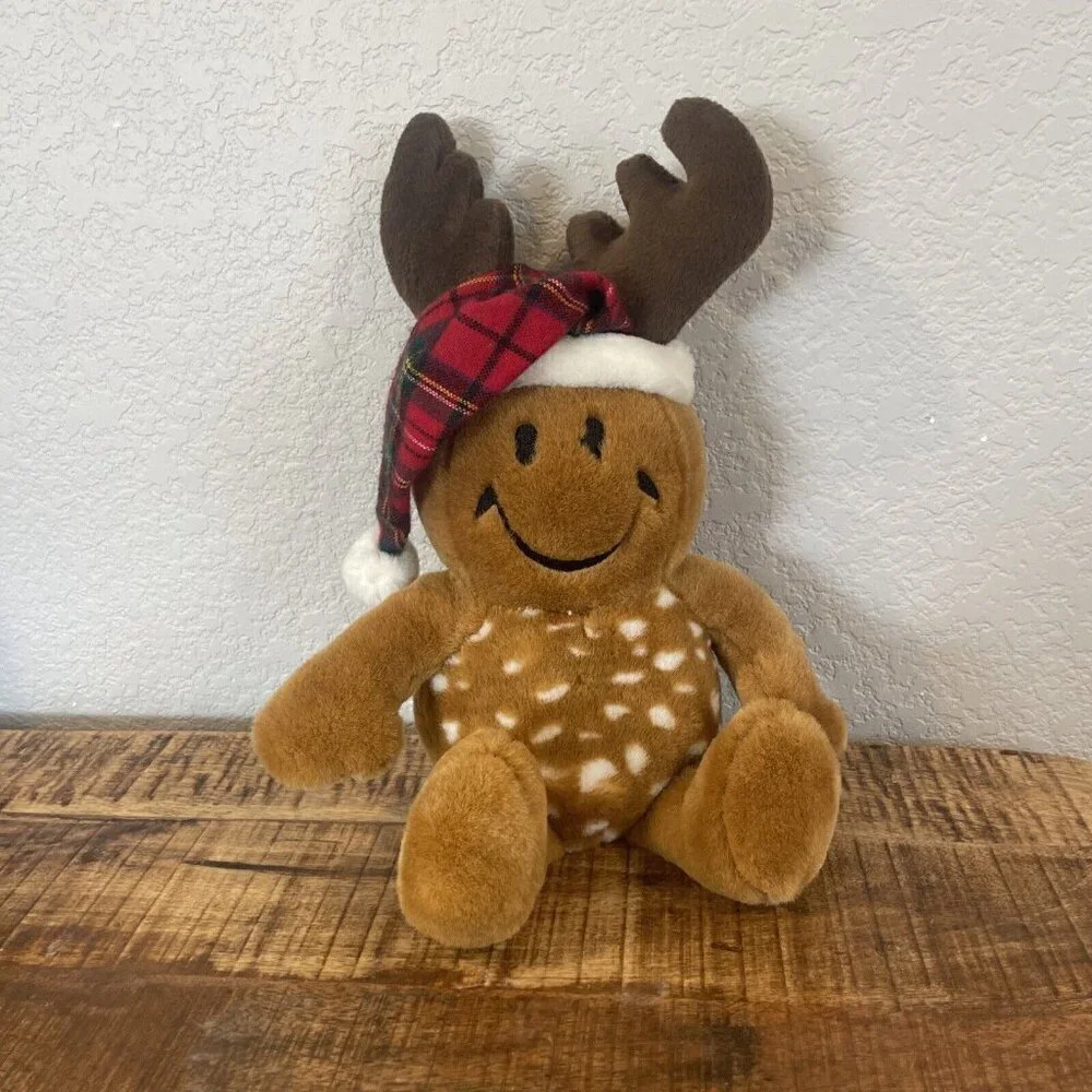 DanDee Tickle Wiggle Christmas Smiley Reindeer Plush Wiggles Does NOT Sing